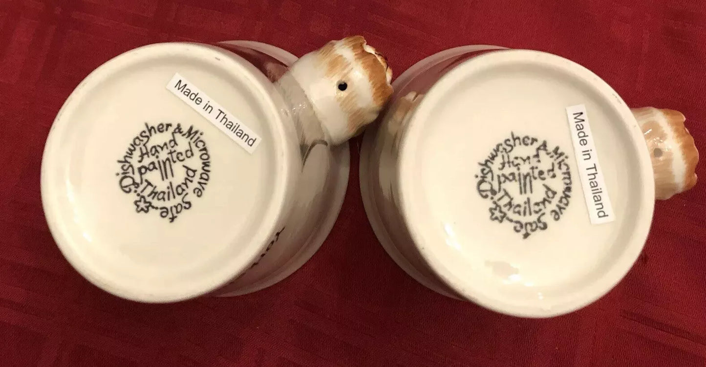 Set of Two Yorkshire Terrier "Yorkie" 3D Collectible Coffee Mug Tea Cup Handpainted