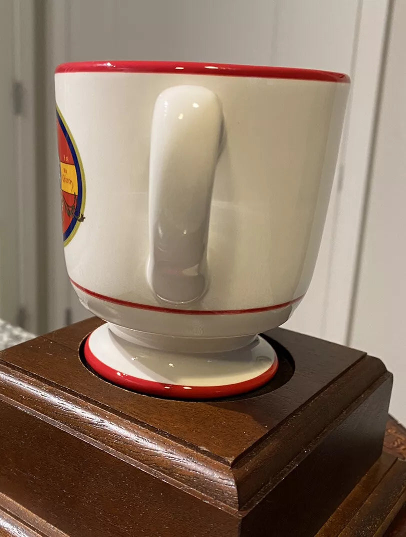 Williams Sonoma Quality Brand Cup Mug “Merchant Coffee” White and Red