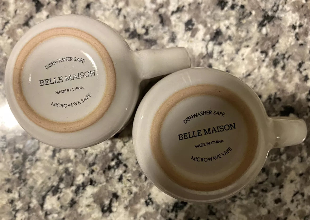 Set of Two Belle Maison Espresso Coffee Cups with the word “ESPRESSO” Embossed