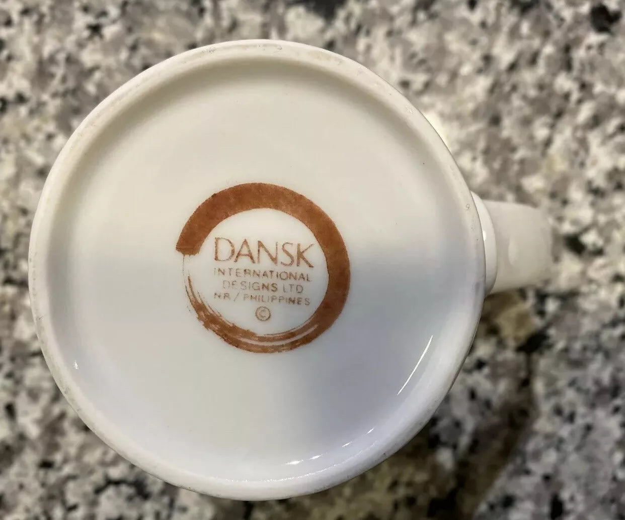 Dansk Berries Porcelain White Coffee Mug Tea Cup Blue Blueberries 10 Oz