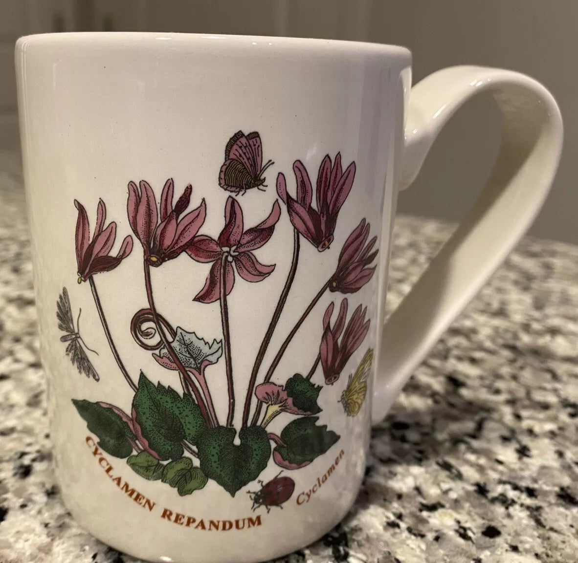 Portmeirion Botanic Garden Cyclamen Coffee Mug Tea Cup Susan Williams-Ellis